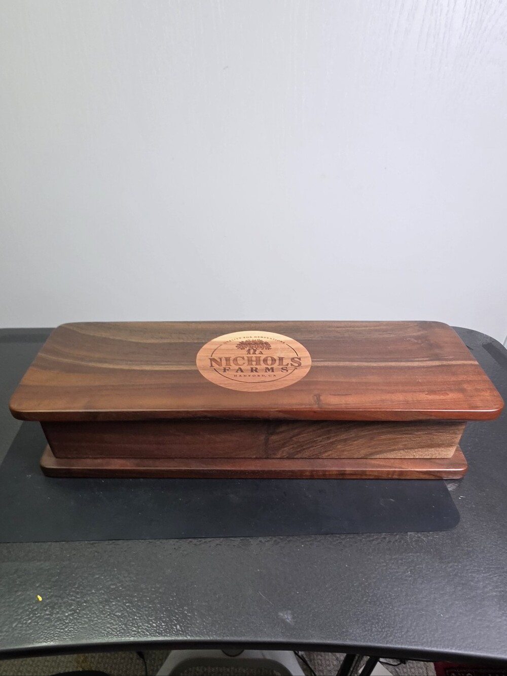 Walnut Wood Decorative Box - Rich Brown